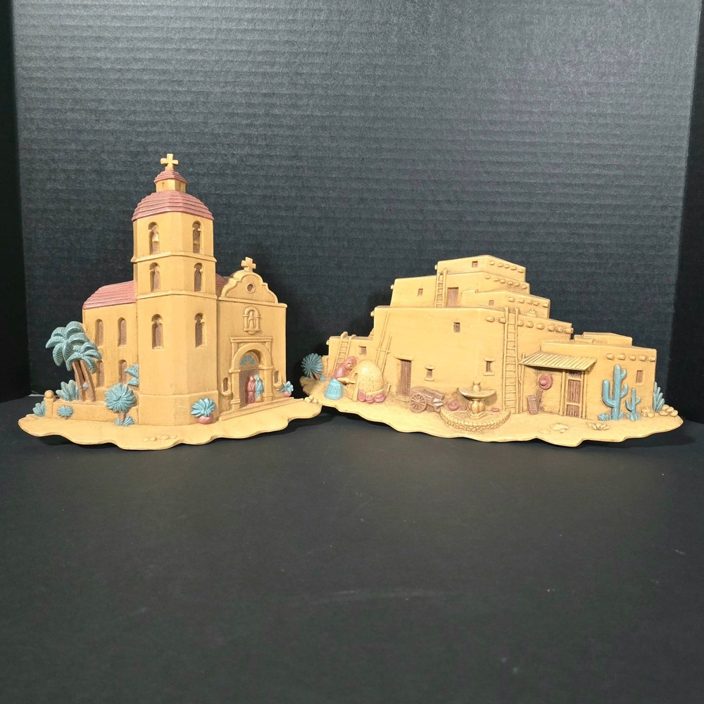 Burwood Products Southwestern Church Pueblo Wall Hangings MCMXCIII 3291-1A